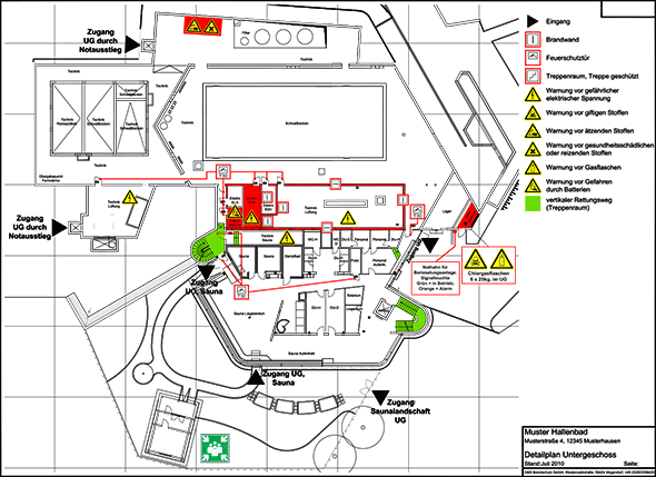 Beispiel für Feuerwehreinsatzplan/Detailplan