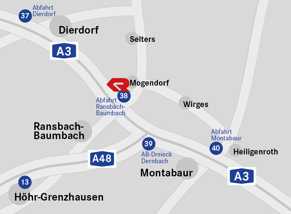 Anfahrtskizze zu G&S Standort Mogendorf